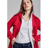 Street One - Dames Trenchcoat - Rood - Katoenmix
