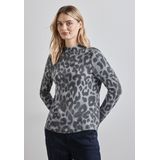 LTD QR Zacht bedrukt Turtle Neck Shirt, Echo Grey, 36