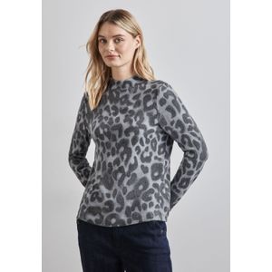 LTD QR Zacht bedrukt Turtle Neck Shirt, Echo Grey, 36