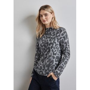 Longsleeve - Echo Grey - Leopatroon - Zonder Capuchon - Lange Mouwen