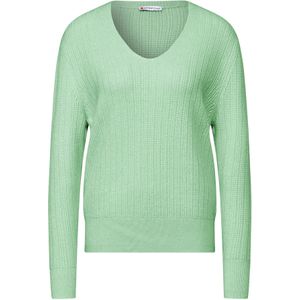 Street One - V-hals Trui - Gebreid - Zacht - Dames