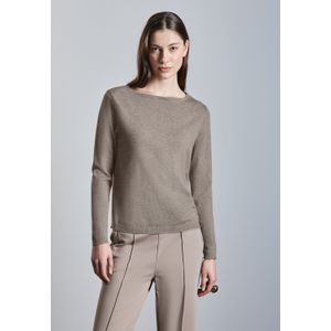 Street One - Basistrui - Beige - Gebreid - Boothals, Lange Mouwen