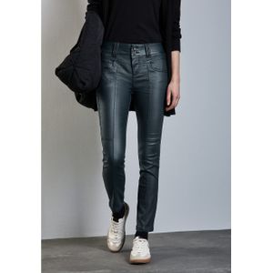 Street One Dames Broek met coating in Groen, in size: 34