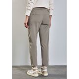 Street One - Damesbroek - Beige - Losse Pasvorm - Mid-Waist