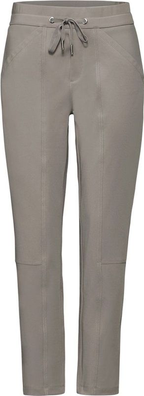 Street One - Damesbroek - Beige - Losse Pasvorm - Mid-Waist