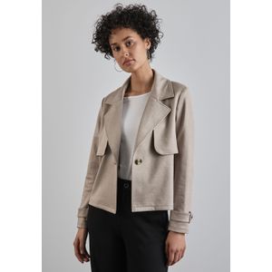 STREET ONE Lederimitatjacke mit Reverskragen