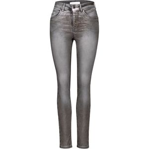 Street One Dames Gecoate jeans in Grijs, in size: 25