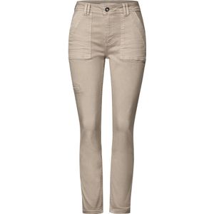 Street One - Cargo-look Jeans - Beige - Loose Fit - Mid Waist