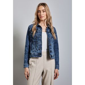 Street One, Jassen, Dames, Blauw, M, Denim, Blauwe Denimjas voor Vrouwen