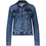 Street One - QR Denim-Jacket - Dames - Blauw - Denim