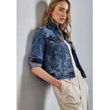 Street One - QR Denim-Jacket - Dames - Blauw - Denim