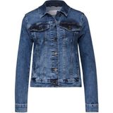 Street One - QR Denim-Jacket - Dames - Blauw - Denim