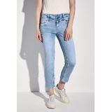 Street One Dames 7/8 jeans in een casual pasvorm in Blauw, in size: 24
