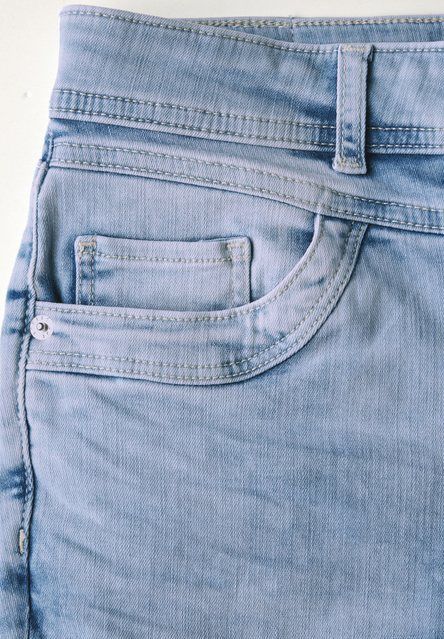 Street One Dames 7/8 jeans in een casual pasvorm in Blauw, in size: 24