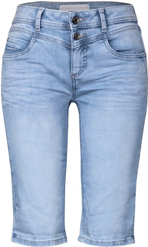 Street One Dames Bermuda jeans in Blauw, in size: 24