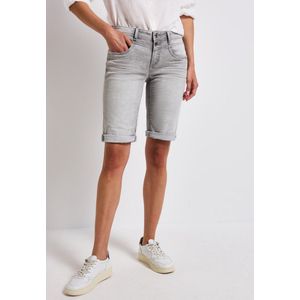 Jeans - Lichtgrijs - Slim Fit - Met Riemlussen en Patches