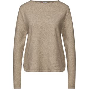 STREET ONE Pullover met split, Honey Sand Melel., 34