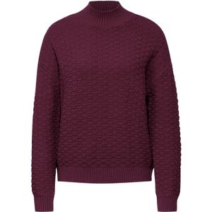 Street One structurele trui, Mulberry Red, 46