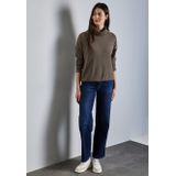 Street One - A322577 - T-shirt - Muddy bruin - Gestructureerd