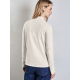 Street One Dames Shirt met gerimpelde schouder in Wit, in size: 36