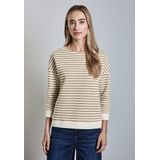 Street One - Gestreept T-shirt - Multicolor - Materiaalmix met Stretch