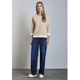 Street One - Gestreept T-shirt - Multicolor - Materiaalmix met Stretch