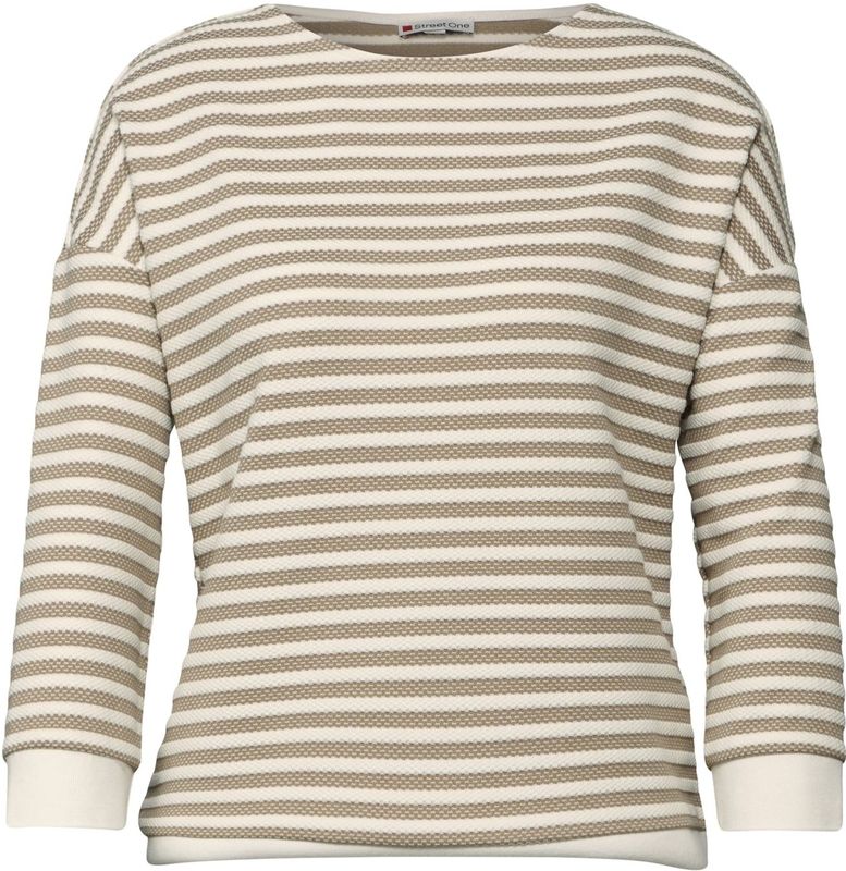 Street One - Gestreept T-shirt - Multicolor - Materiaalmix met Stretch