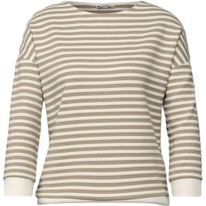 Street One - Gestreept T-shirt - Multicolor - Materiaalmix met Stretch
