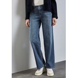 STREET ONE - Jeans - Mid Blue Soft Wash - Brede Pijpen - 28W / 30L