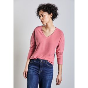 STREET ONE Langarmshirt, aus softem Materialmix