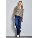 Street One - Blouse - Grafisch Patroon - V-halslijn - Lichtgewicht Stof