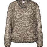 Street One - Blouse - Grafisch Patroon - V-halslijn - Lichtgewicht Stof