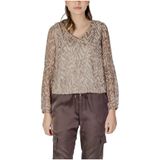 Street One - Blouse - Grafisch Patroon - V-halslijn - Lichtgewicht Stof