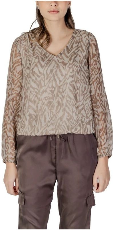 Street One - Blouse - Grafisch Patroon - V-halslijn - Lichtgewicht Stof