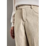 Chino Broek - Honey Sand - Met Riemlussen - Hoog Taillehoogte