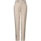 Chino Broek - Honey Sand - Met Riemlussen - Hoog Taillehoogte