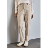 Chino Broek - Honey Sand - Met Riemlussen - Hoog Taillehoogte