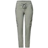Street One Dames Cargo broek in Groen, in size: 32
