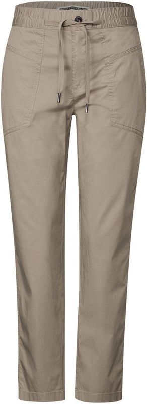 Street One - Bonny - Cargobroek - Grijs - Loose Fit met Elastische Tailleband