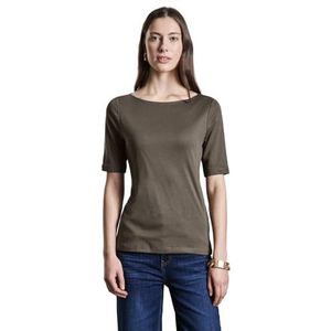 Street One, Dames, Tops, Grijs, Maat: 2XS Katoen,