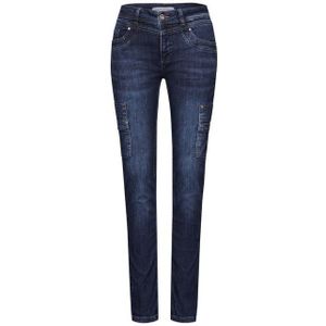 Jeansbroek - Casual Fit - Donkerblauwe - Katoenmix met Stretchaandeel