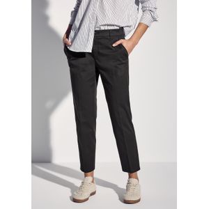 Street One - Casual Chino Broek - Zwart - Katoenmix met Stretch