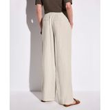 Street One Dames Wide Legs linnen broek in Beige, in size: 32