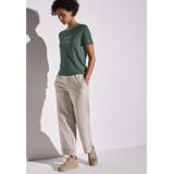 STREET ONE - T-shirt - Garden green - Met Tekst