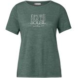 STREET ONE - T-shirt - Garden green - Met Tekst