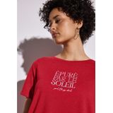 STREET ONE T-shirt - Glory Red - Korte Mouwen - Ronde Hals - Print
