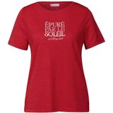 STREET ONE T-shirt - Glory Red - Korte Mouwen - Ronde Hals - Print