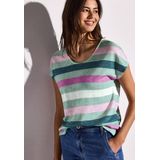 Shirttops - Soft Jade Green - Regular Fit - Ronde Hals - Korte Mouwen