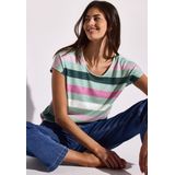 Shirttops - Soft Jade Green - Regular Fit - Ronde Hals - Korte Mouwen