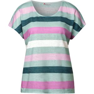 Shirttops - Soft Jade Green - Regular Fit - Ronde Hals - Korte Mouwen